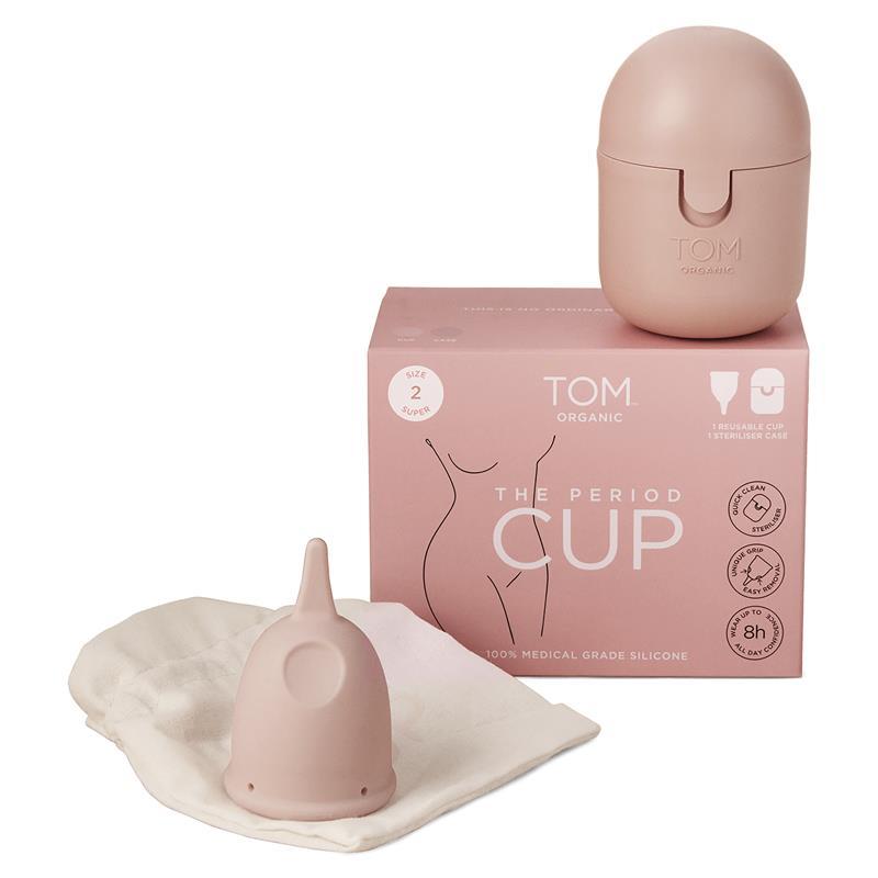 TOM Organic The Period Cup Size 2 + Convenient Microwavable Steriliser Case