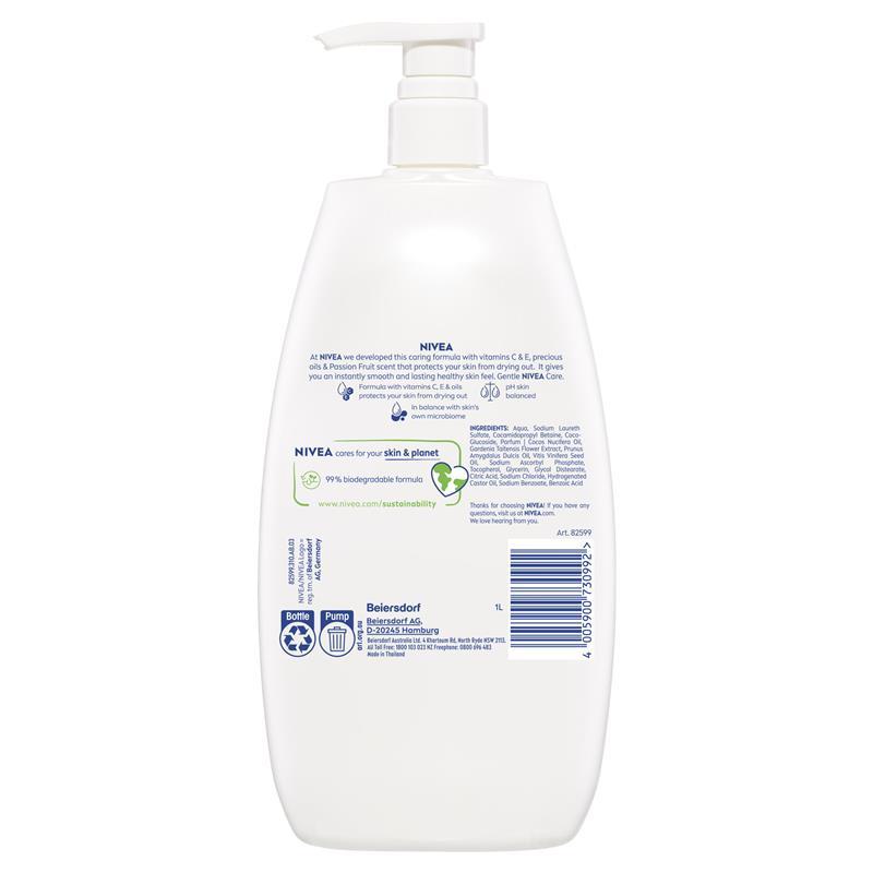 NIVEA Passionfruit and Monoi Oil Rich Body Wash 1L