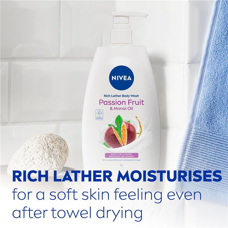 NIVEA Passionfruit and Monoi Oil Rich Body Wash 1L
