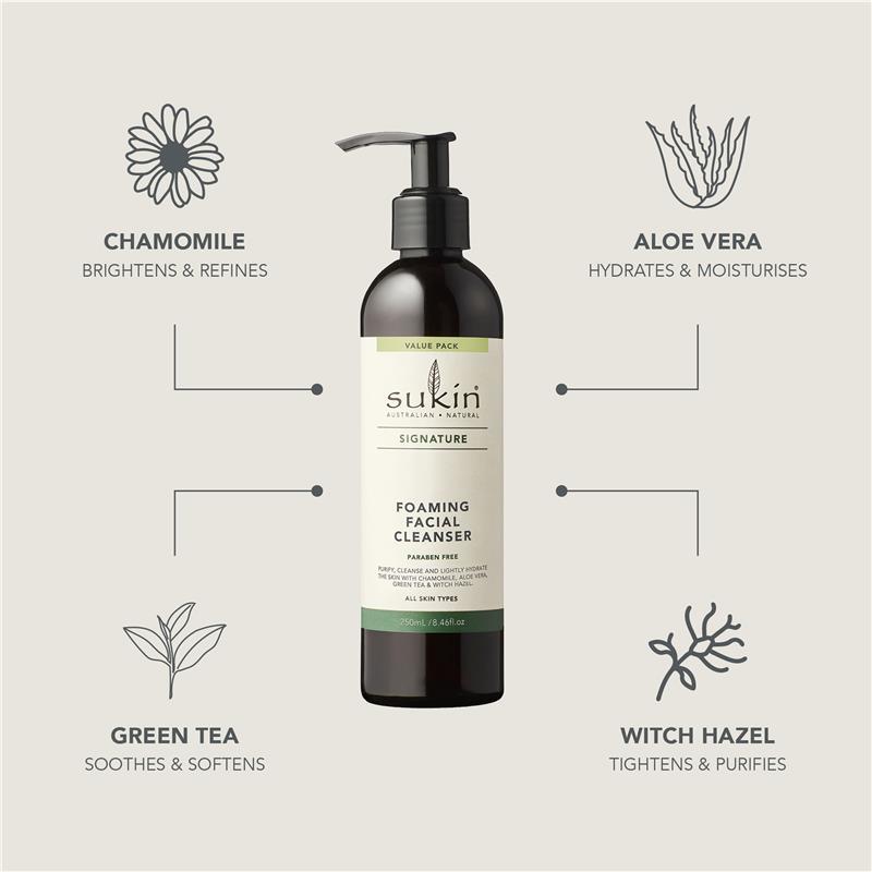 Sukin Signature Foaming Facial Cleanser Pump 250ml