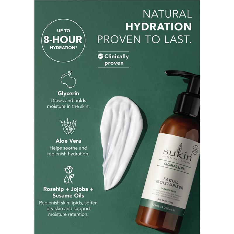 Sukin Signature Facial Moisturiser Pump 250ml