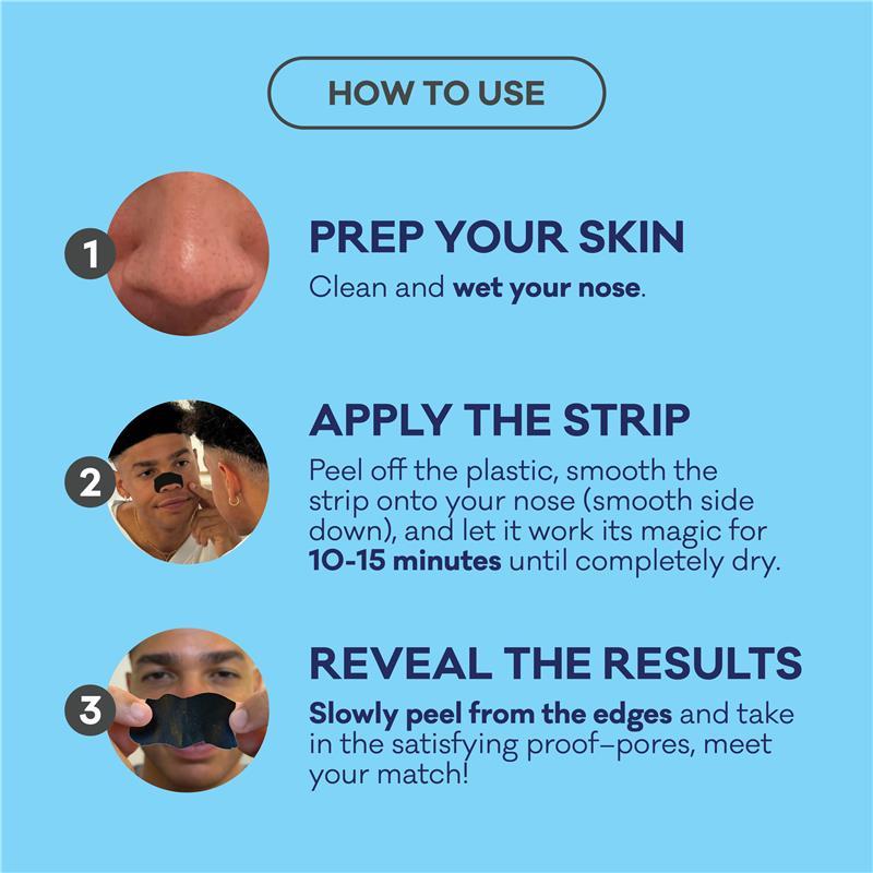Biore Mens Charcoal Deep Cleansing Pore Strips 6 Pack