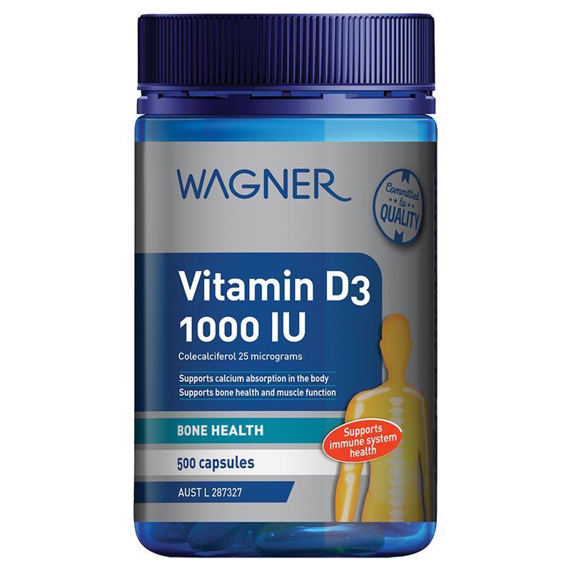 Wagner Vitamin D3 1000IU 500 Capsules