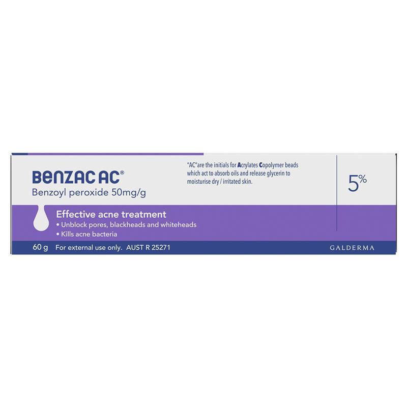 Benzac AC Moderate Strength 5% Acne Gel 60g