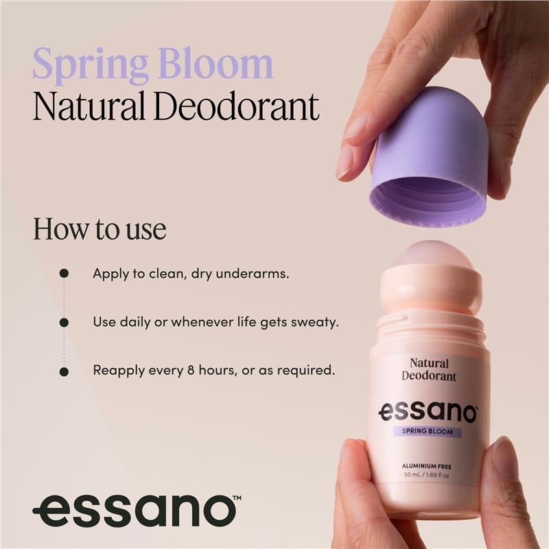 Essano Natural Deodorant Roll On Spring Bloom 50ml