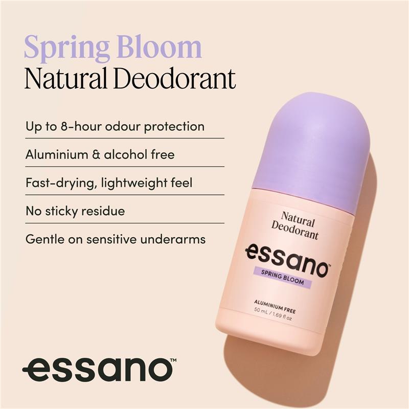 Essano Natural Deodorant Roll On Spring Bloom 50ml
