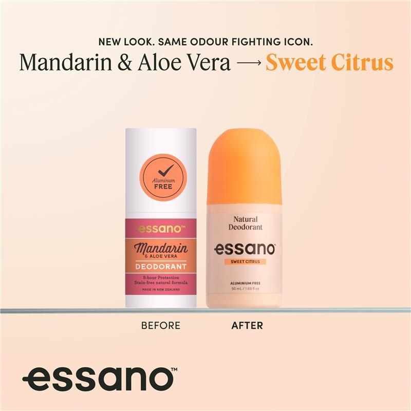 Essano Natural Deodorant Roll On Sweet Citrus 50ml