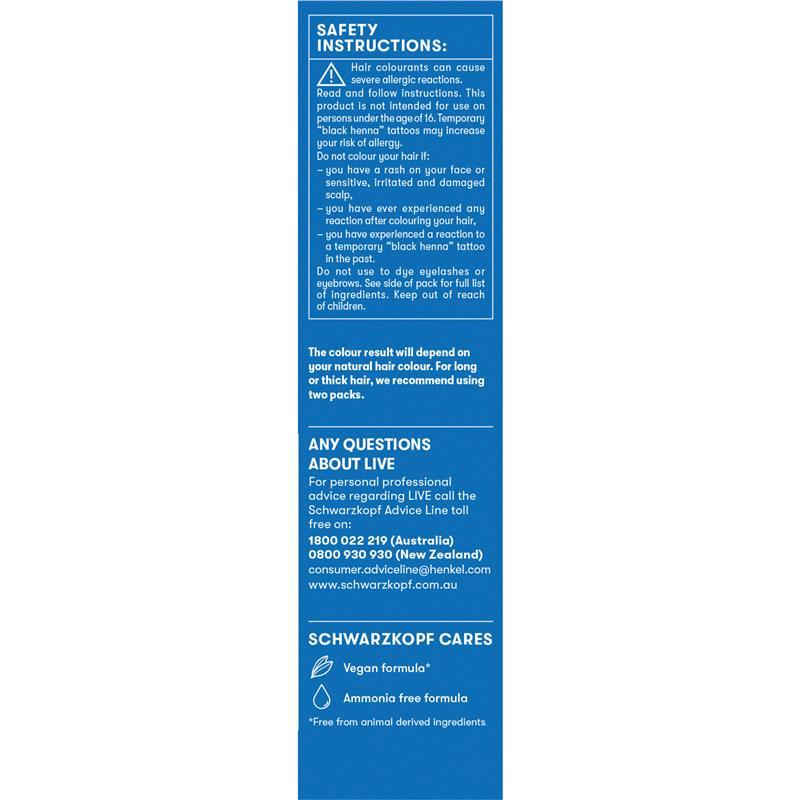 Schwarzkopf LIVE Colour Silver Toner Semi Permanent 75ml