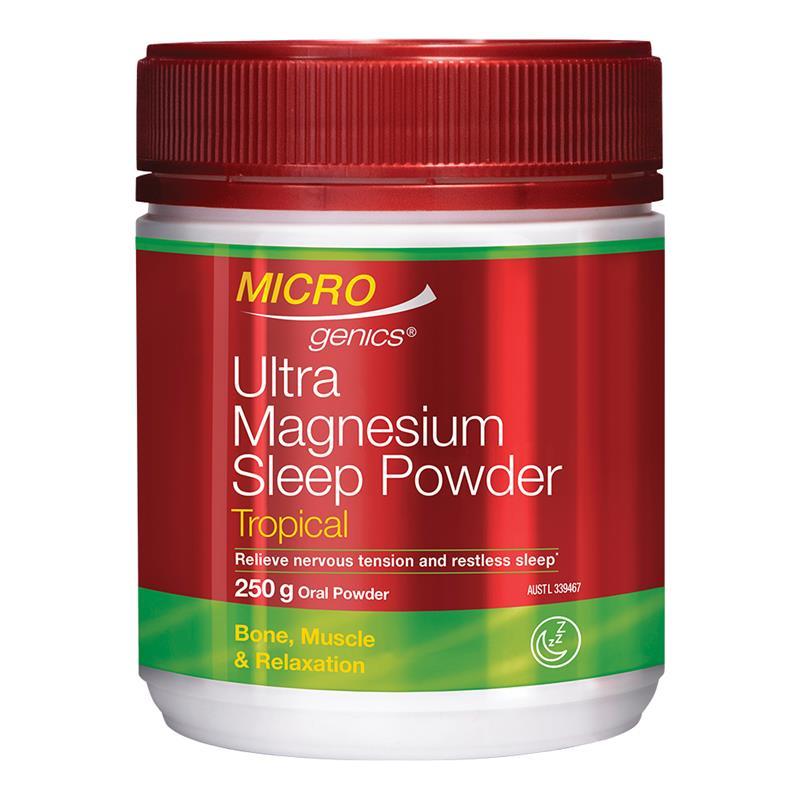 Microgenics Ultra Magnesium Sleep Tropical Flavour 250g Powder