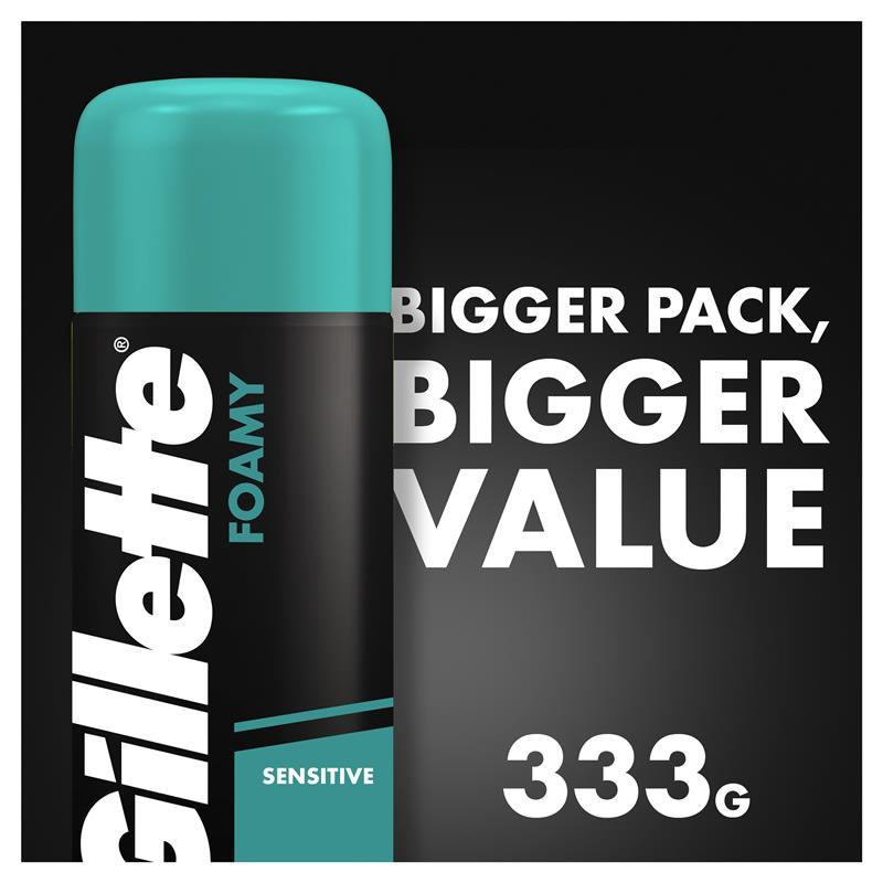 Gillette Foamy Sensitive Shave Foam 333g