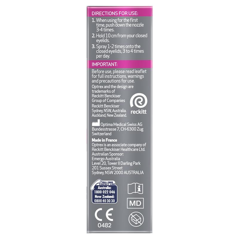 Optrex Advance Actimist Preservative Free Dry Eye Spray 10ml