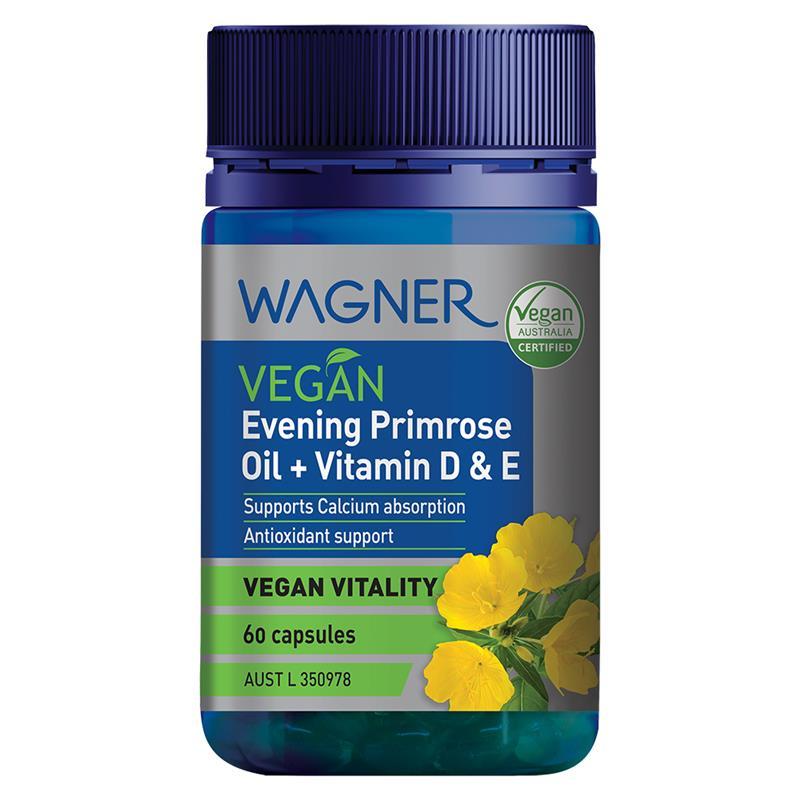 Wagner Vegan Evening Primrose Oil + Vit D & E 60 Capsules