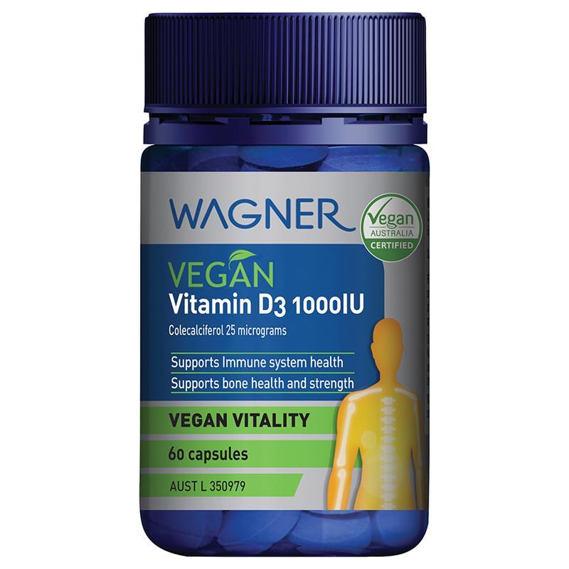Wagner Vegan Vitamin D3 1000IU 60 Capsules