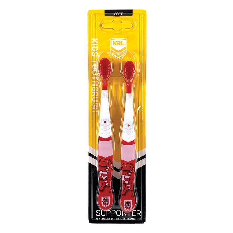 NRL Kids Toothbrush Saint George Dragons Twin Pack