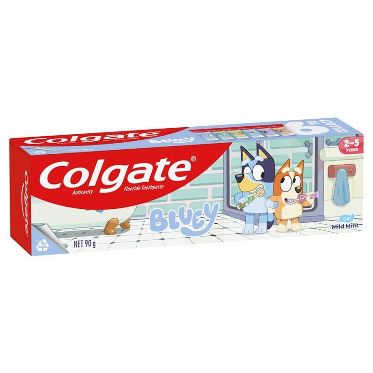 Buy Colgate Toothpaste Kids Bluey 2-5 Years Mild Mint Gel 90g online at ...