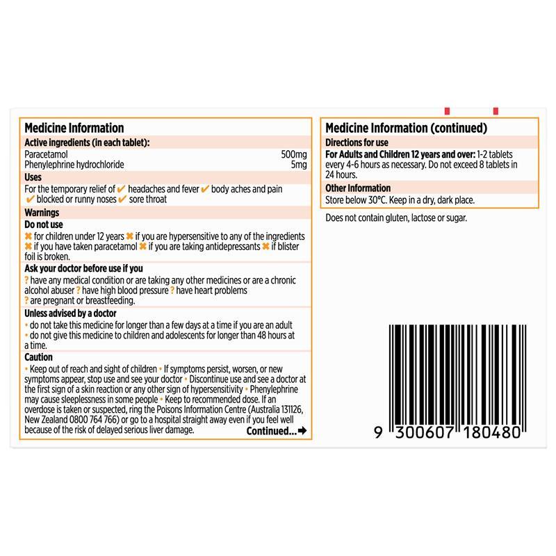 Codral PE Cold and Flu 24 Tablets