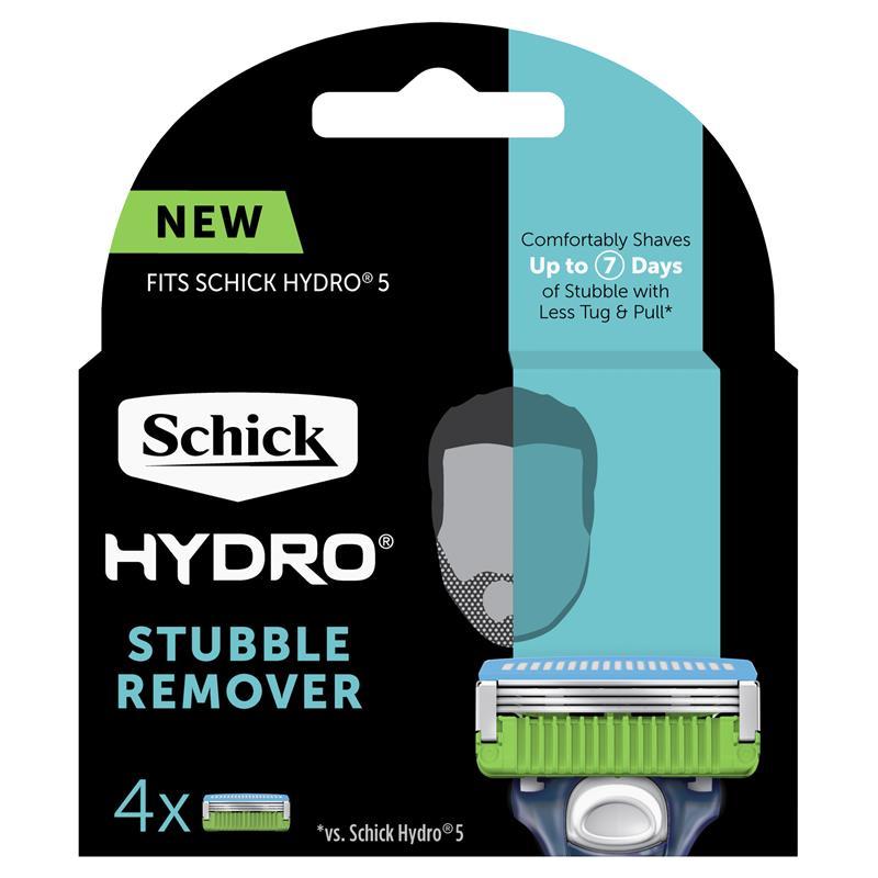 Schick Hydro Stubble Remover Mens Refill Razor Blades 4pk