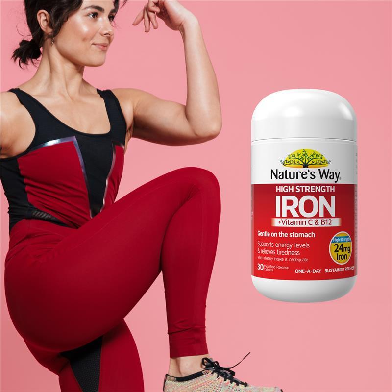 Nature's Way High Strength Iron 30 Tablets