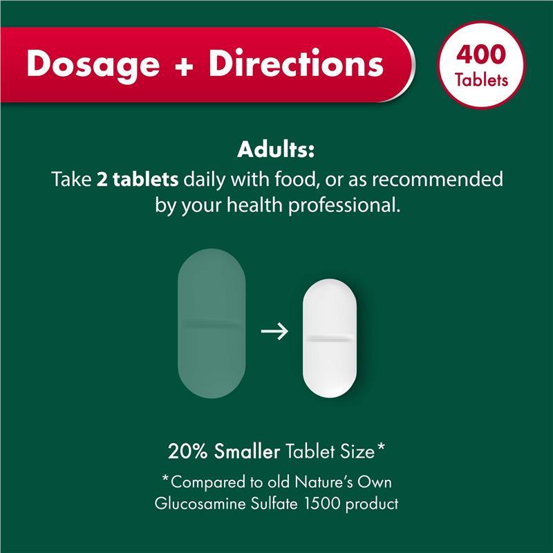 Nature's Own Glucosamine Sulfate 400 Tablets