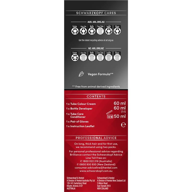 Schwarzkopf Brilliance L43 Smouldering Red New
