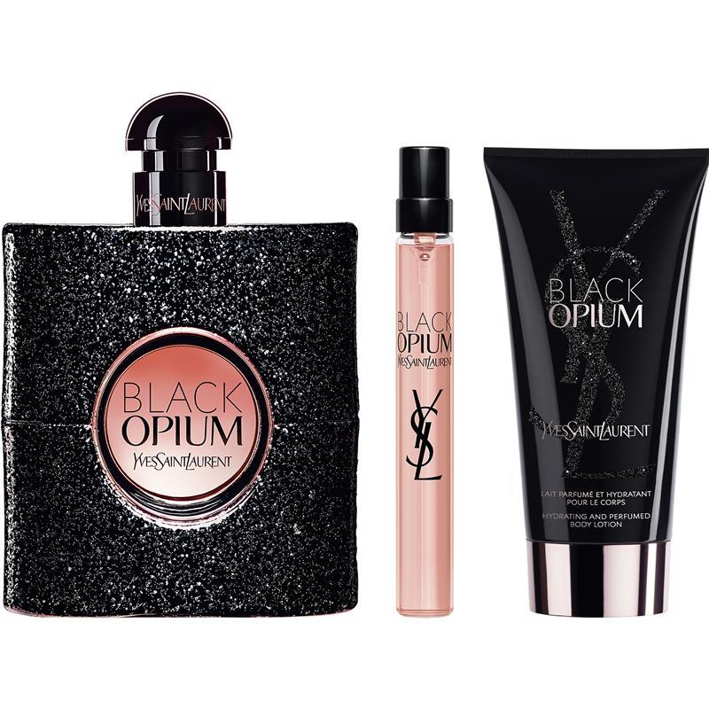Yves Saint Laurent Opium Black Eau de Parfum 90ml 3 Piece Set
