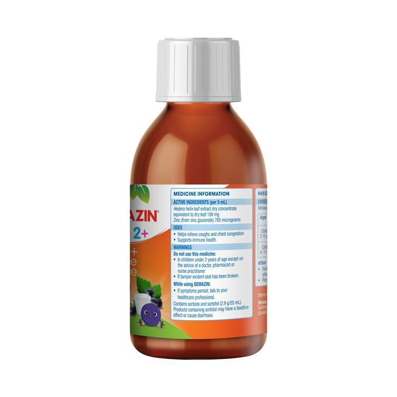 Demazin Kids 2+ Cough + Immune Defence 200ml