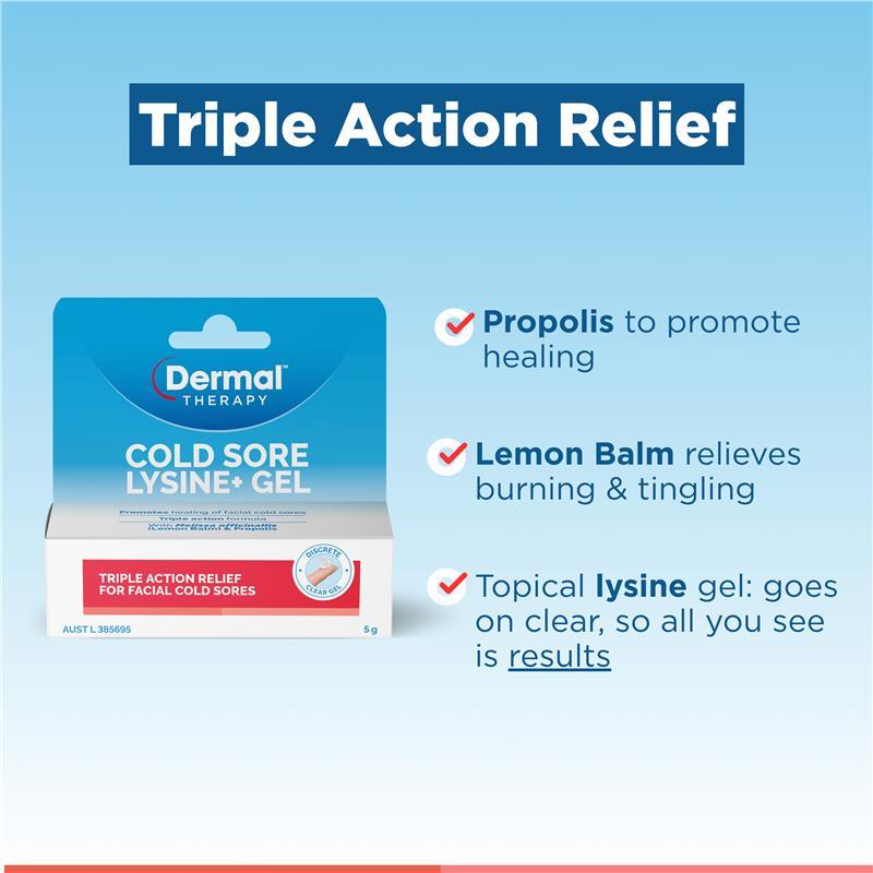 Dermal Therapy Cold Sore Lysine+ Gel 5g