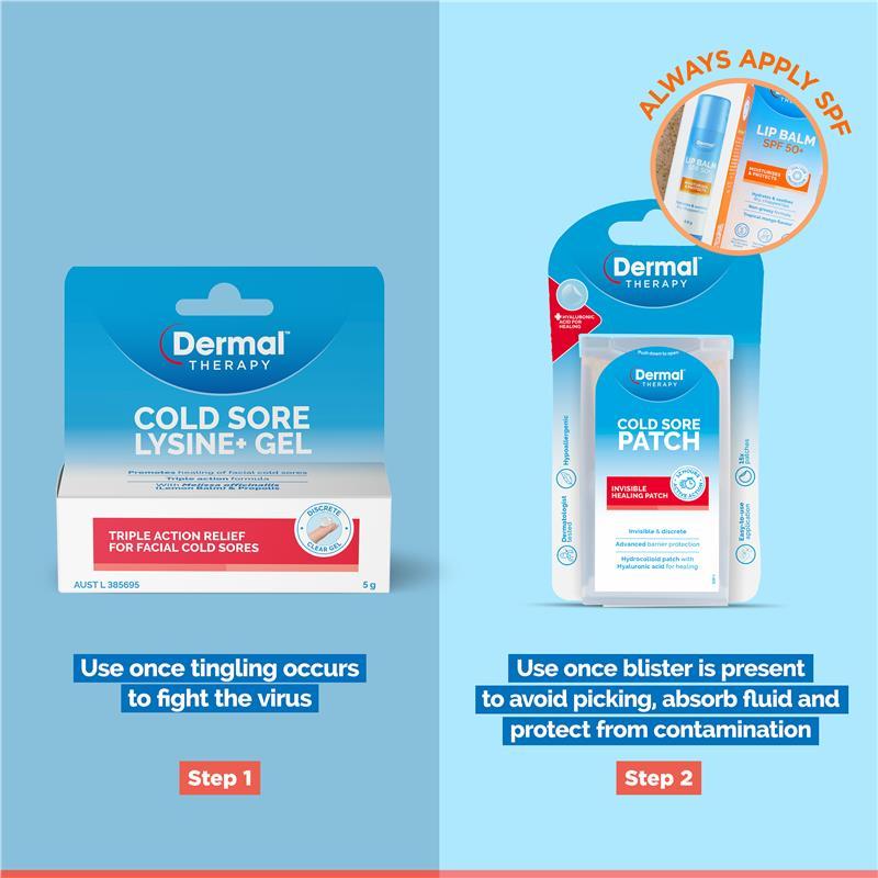 Dermal Therapy Cold Sore Lysine+ Gel 5g