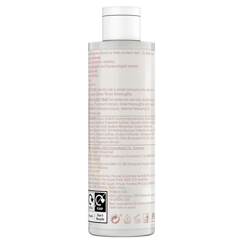Gillette Venus for Pubic Hair & Skin 2 In 1 Cleanser & Shave Gel 190ml