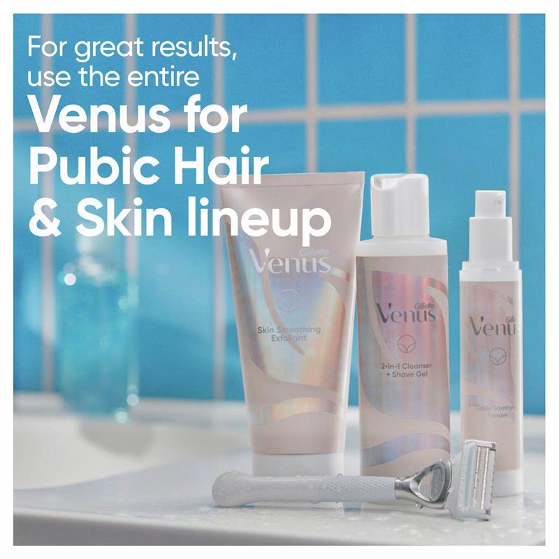 Gillette Venus For Pubic Hair & Skin Razor Handle + 2 Blades