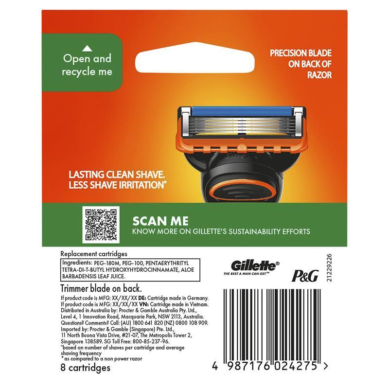 Gillette Fusion Power Razor Blades 8 Pack