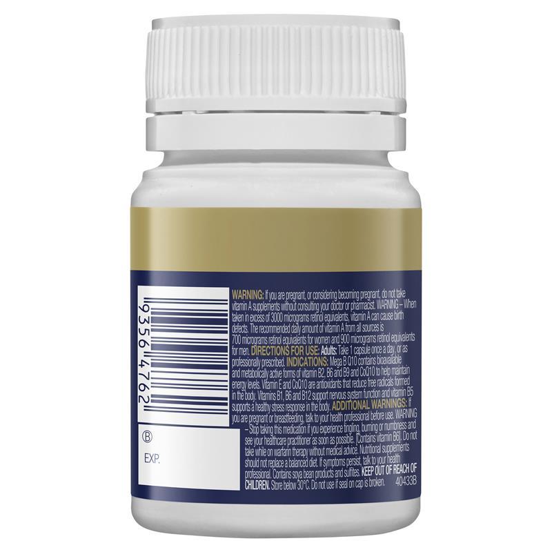 Bioceuticals Mega B Q10 30 Capsules