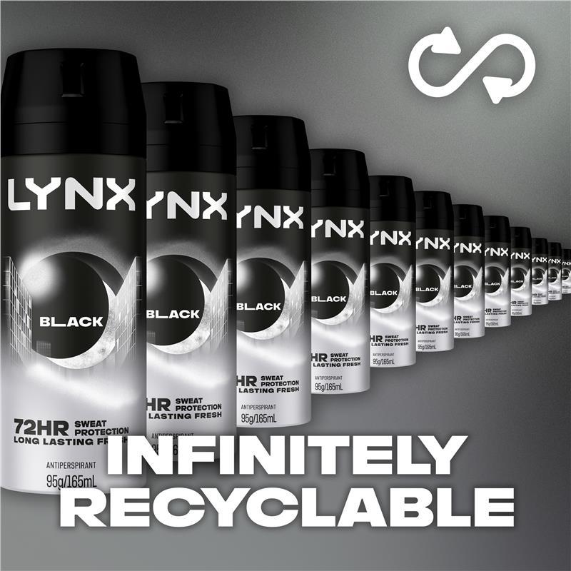 Lynx Deodorant Antiperspirant Black 165ml
