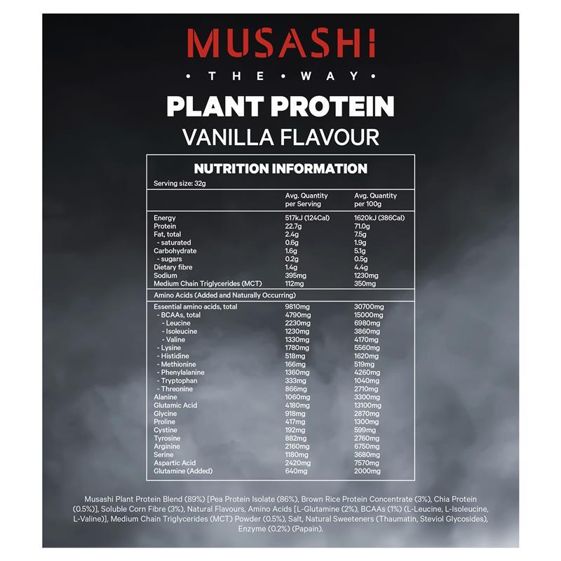 Musashi Plant Protein Vanilla 2kg