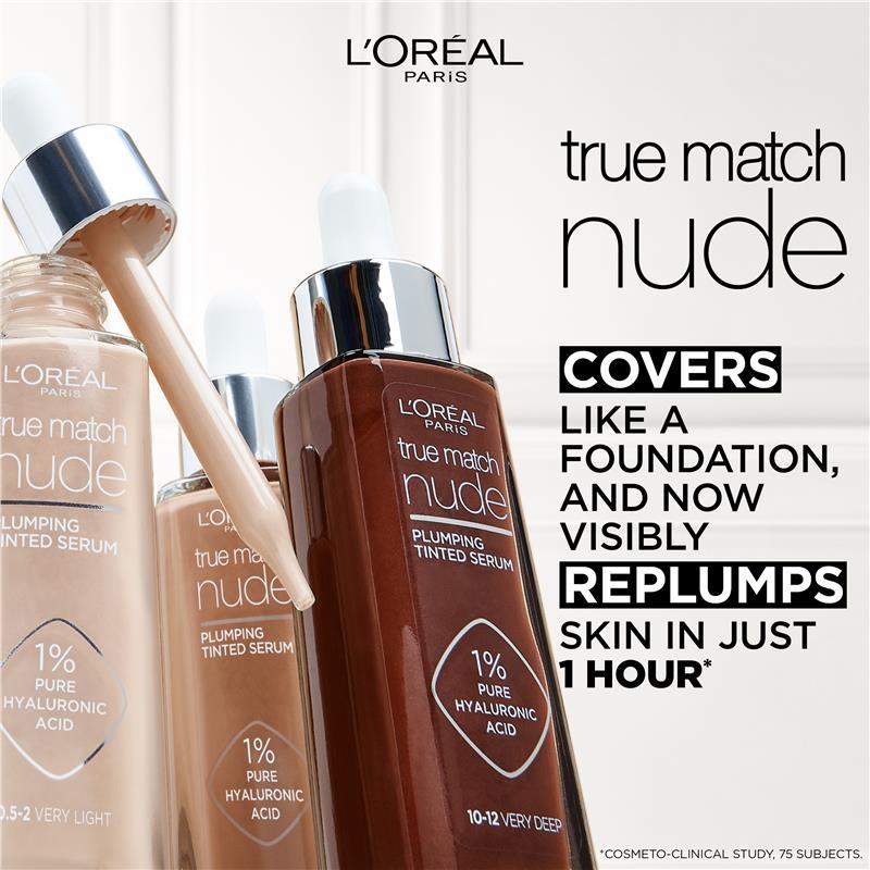 L'Oreal Paris True Match Nude Plumping Tinted Serum 0.5-2 Very Light