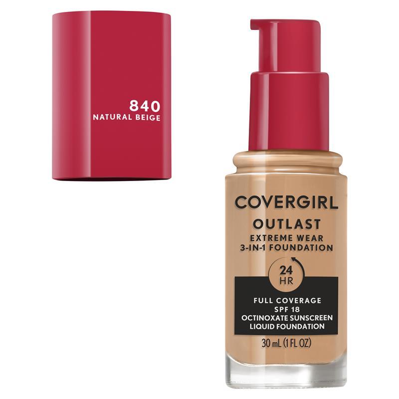 Covergirl Outlast Extreme Wear Foundation 840 Natural Beige 30ml