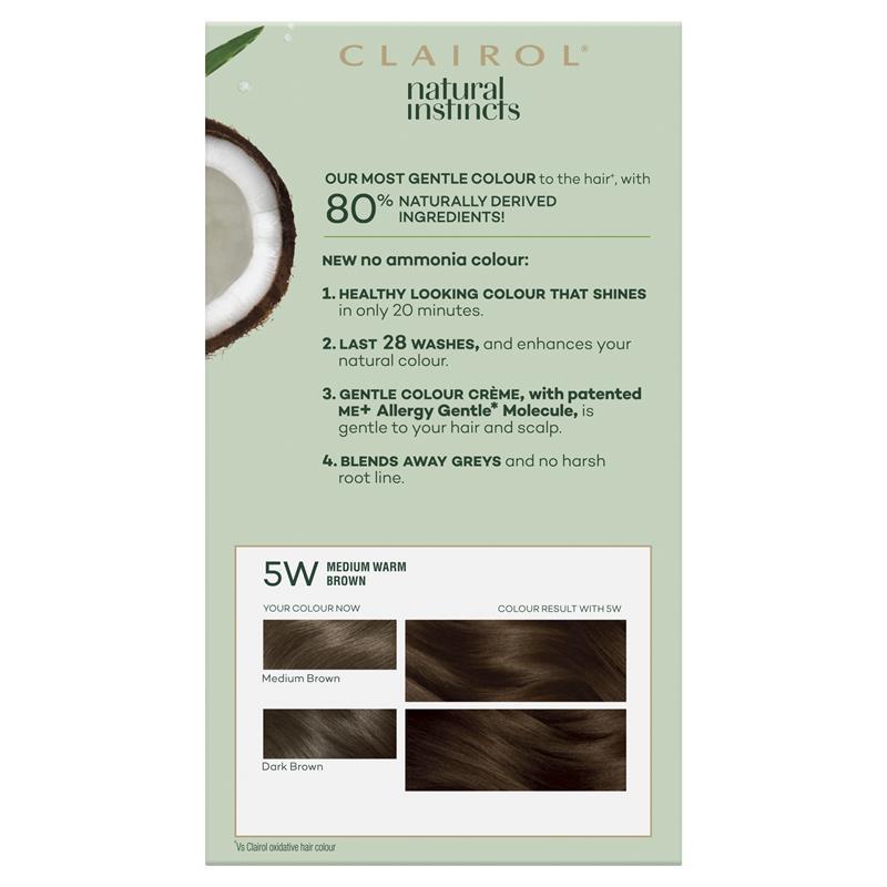 Natural Instincts 5W Medium Warm Brown Semi Permanent Hair Colour
