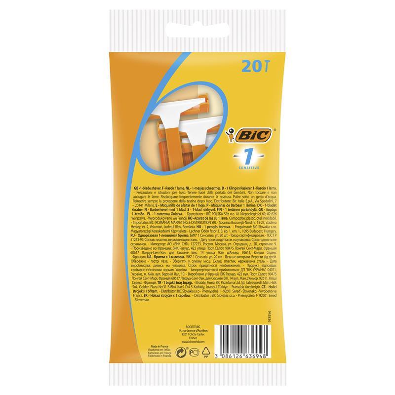 Buy Bic 1 Disposable Razors Sensitive 20 pack online at Chemist Warehouse