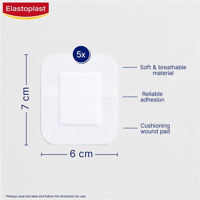 Elastoplast Sensitive Dressing XL 6x7cm 5 Dressings