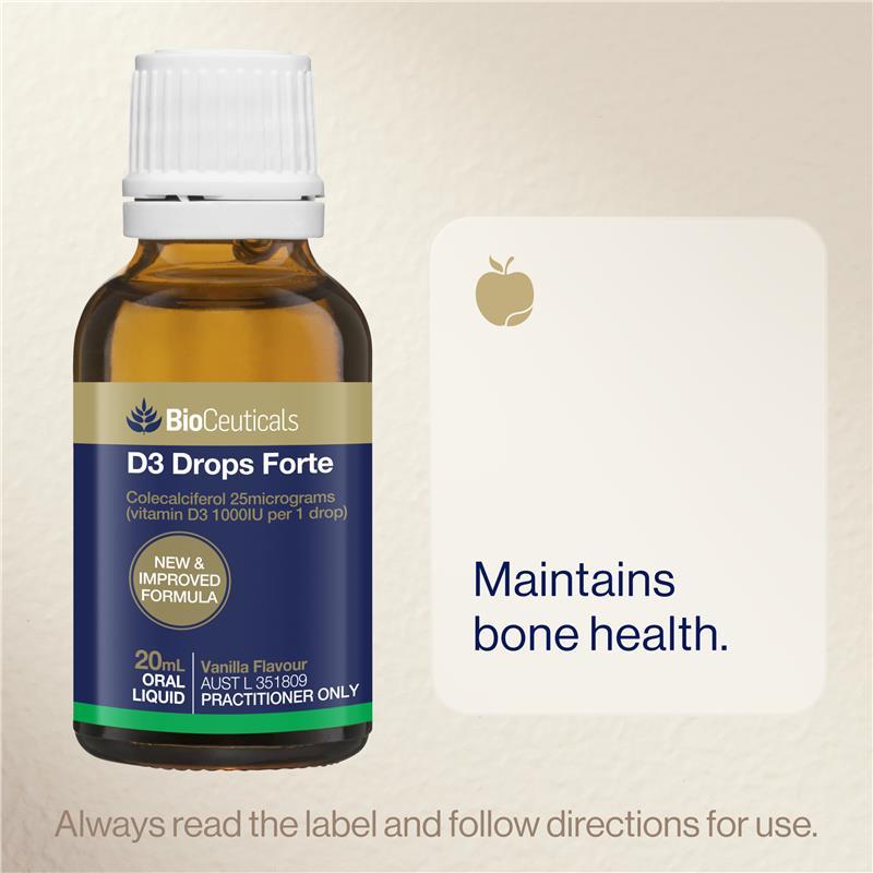 Bioceuticals D3 Drops Forte 20ml New