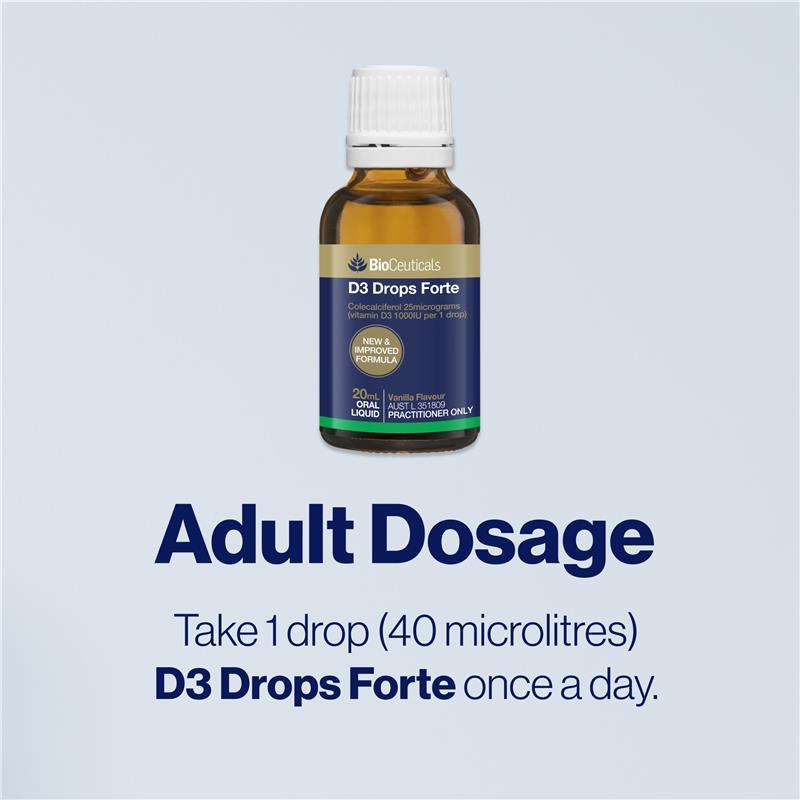 Bioceuticals D3 Drops Forte 20ml New