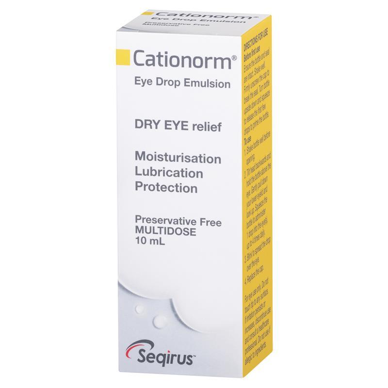 Cationorm Preservative Free Eye Drops 10ml