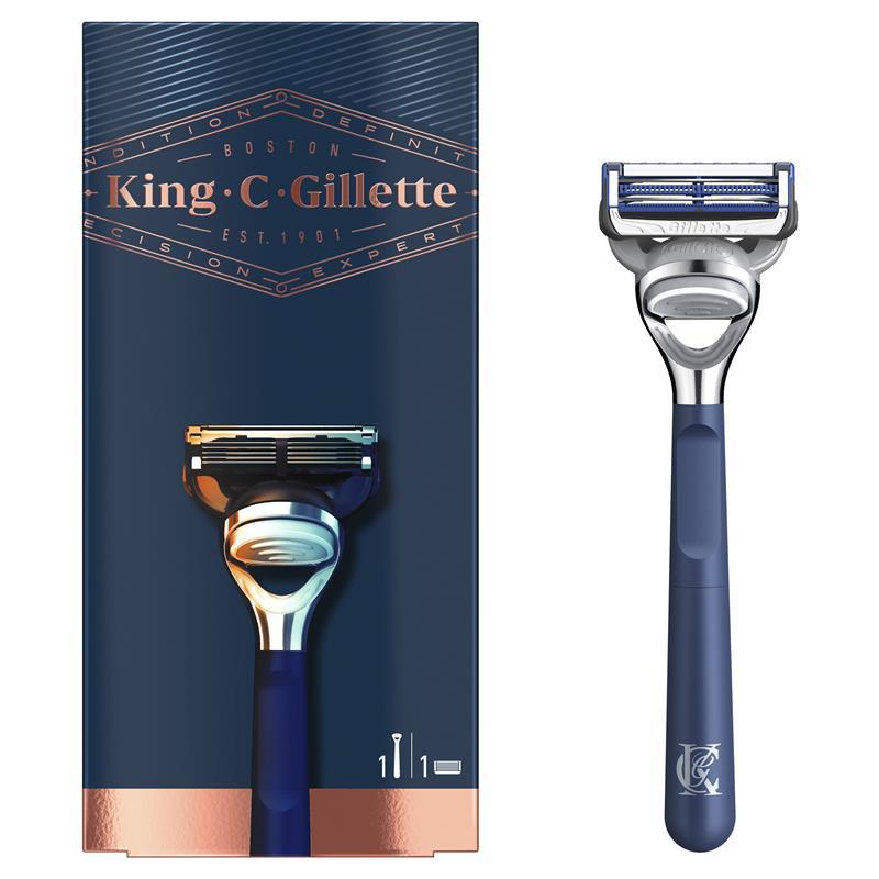 King C Gillette Neck Razor + 1 Razor Blade Refill
