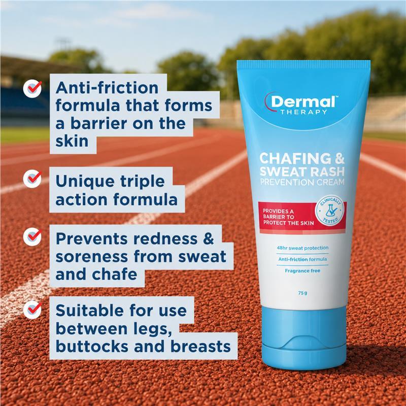 Dermal Therapy Chafing & Sweat Rash Cream 75g