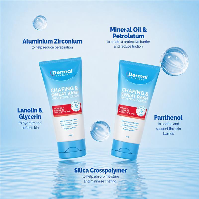 Dermal Therapy Chafing & Sweat Rash Cream 75g