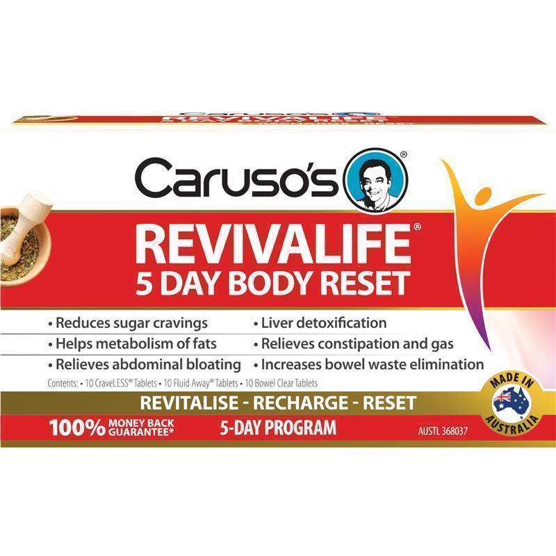 Carusos Revivalife 5 Day Reset Kit 30 Tablets