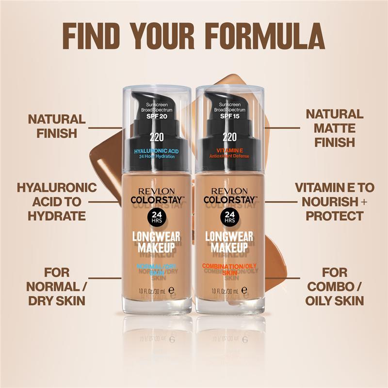 Revlon Colorstay Makeup Foundation For Combination/Oily Skin Natural Tan