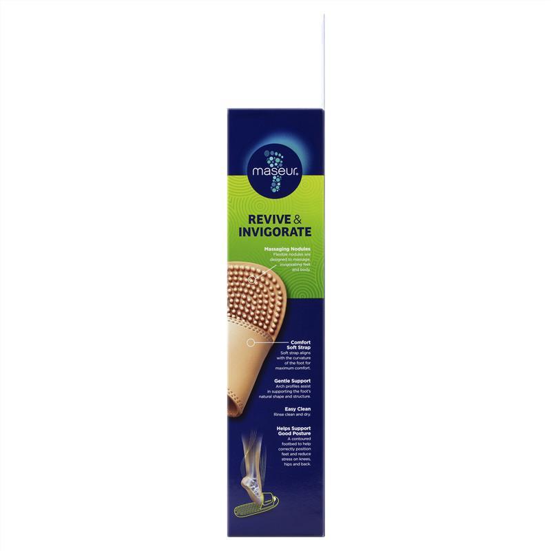 Maseur Invigorating Massage Sandal Beige Size 10