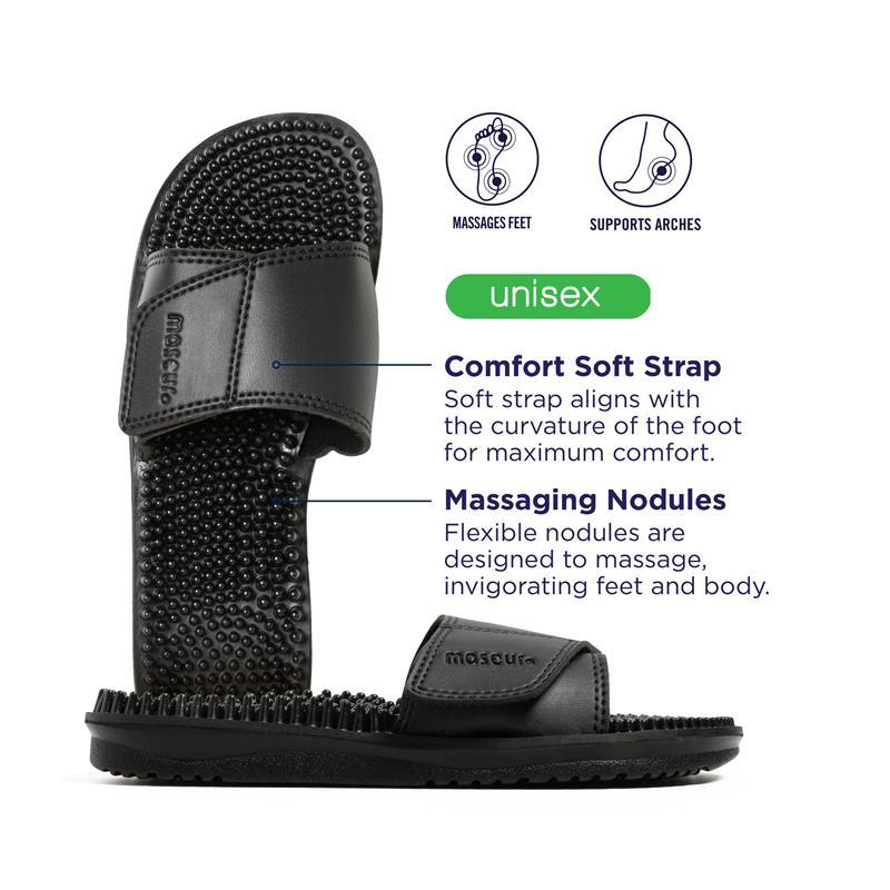 Maseur Invigorating Massage Sandal Black Size 7