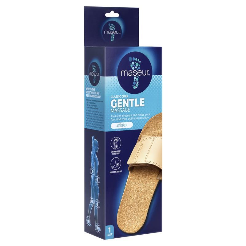 Maseur Gentle Massage Sandal Beige Size 10 Unisex